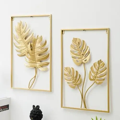 Hiasan Dinding Motif Daun Timbul