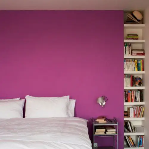 dinding kamar tidur warna pink magenta
