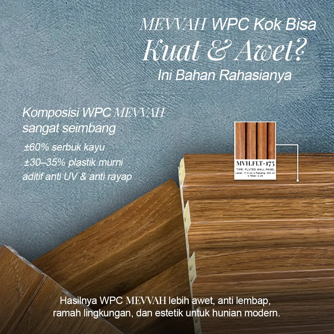fluted wall panel mevvah motif urat kayu