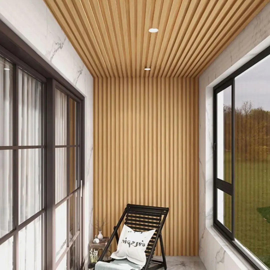 Fluted Wall Panel Motif Kayu Full Plafon