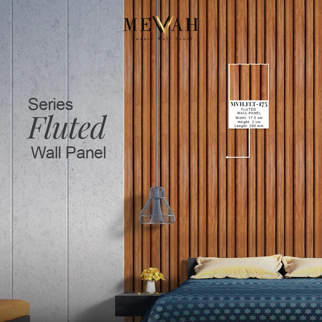 fluted wall panel mevvah motif urat kayu