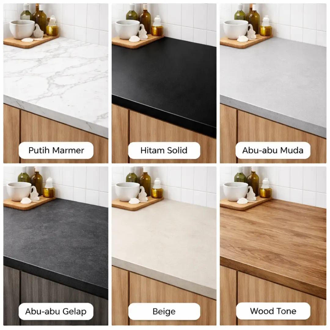 warna keramik meja dapur yang bagus