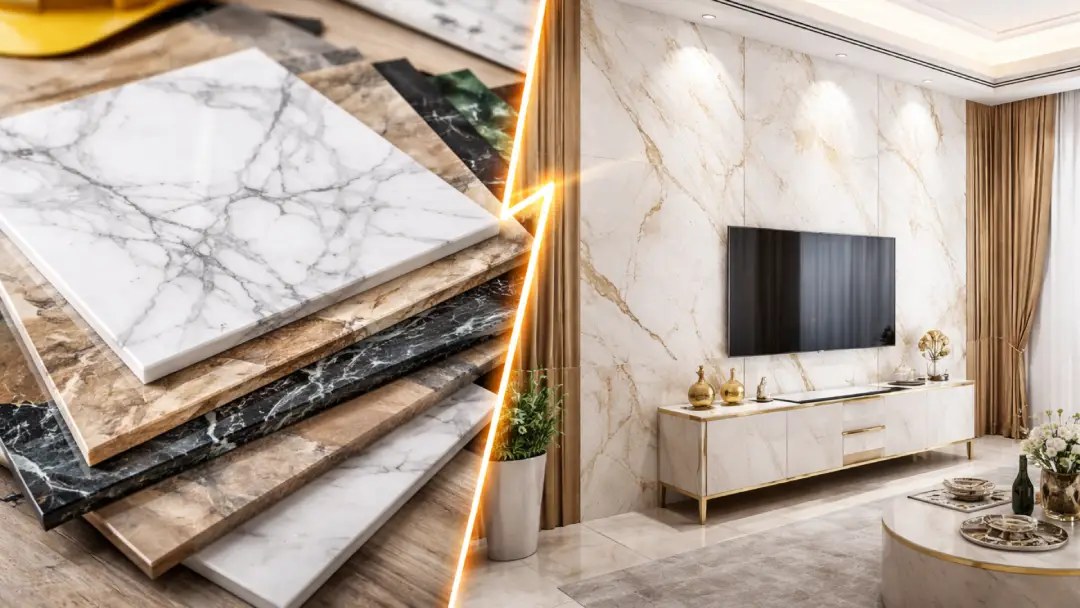 Read more about the article Yuk Cari Tau Perbedaan Marble Acrylic Sheet dan Wall Panel PVC Marmer!