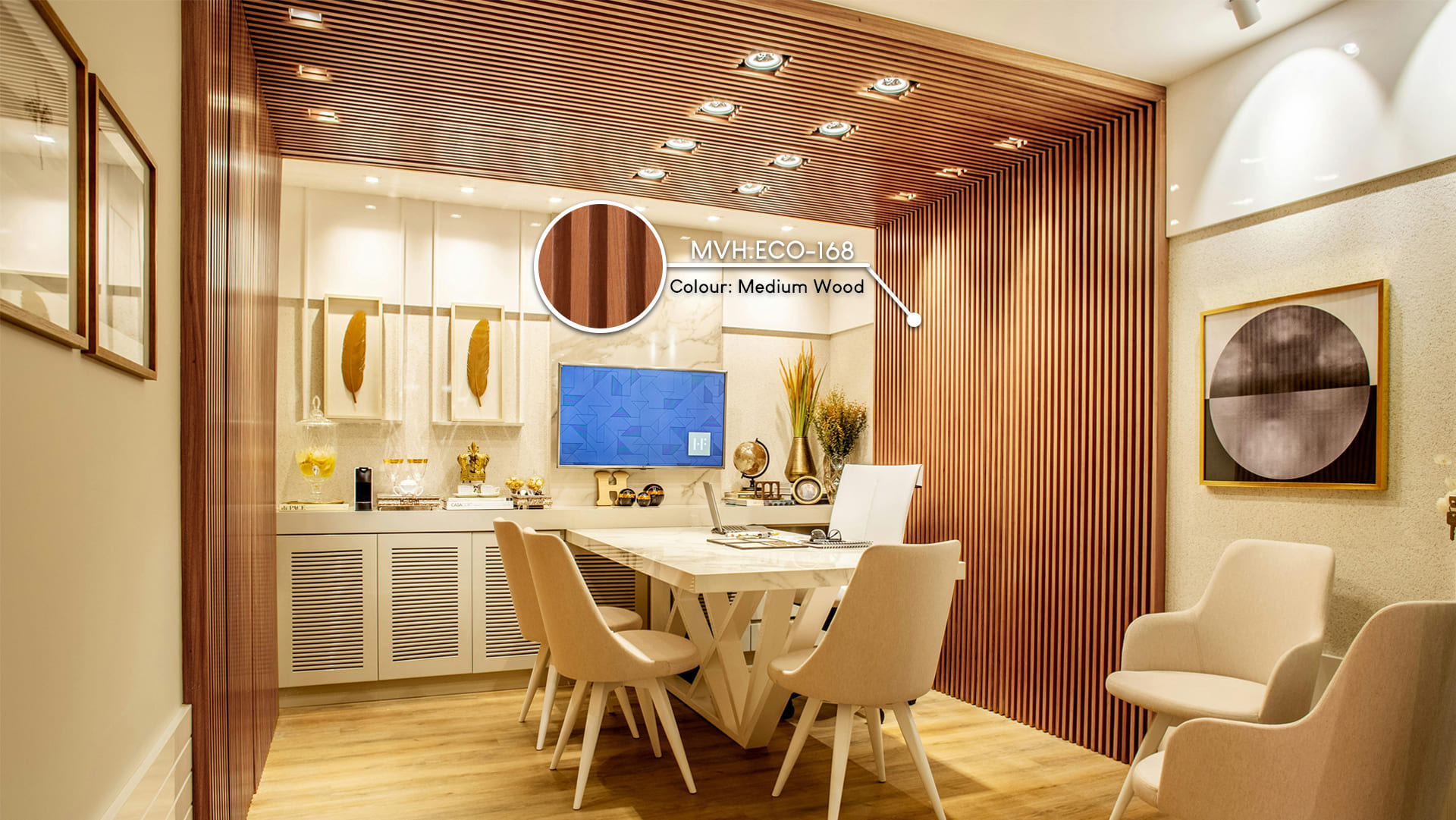 Mevvah Hoverless Fluted Wood Wall 3