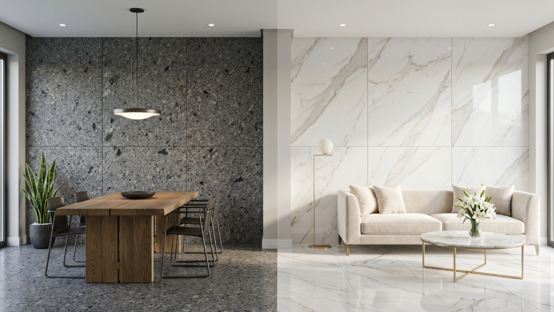 Read more about the article Perbedaan Wall Panel Granit dan Marmer, Mana yang Lebih Bagus?