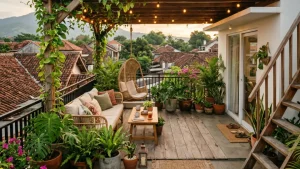 Read more about the article 3 Ide Desain Teras Rooftop Rumah Kecil yang Cantik nan Estetik