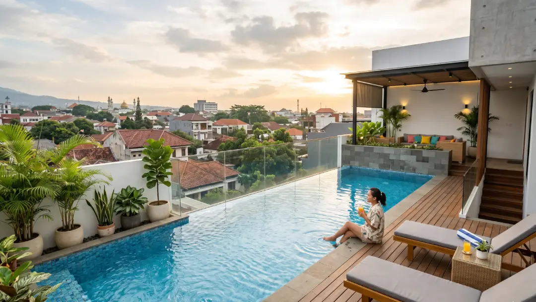 You are currently viewing 3 Inspirasi Model Kolam Renang Rooftop Rumah Minimalis yang Elegan