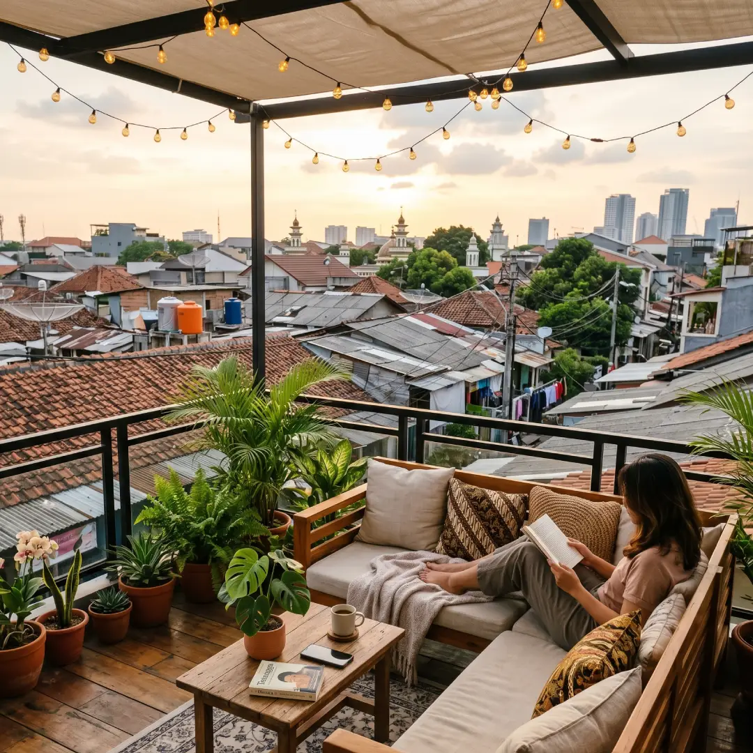 rooftop rumah nyaman