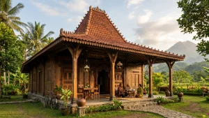 Read more about the article Joglo: Nama Rumah Adat Jawa Tengah dengan Atap Menjulang Tinggi