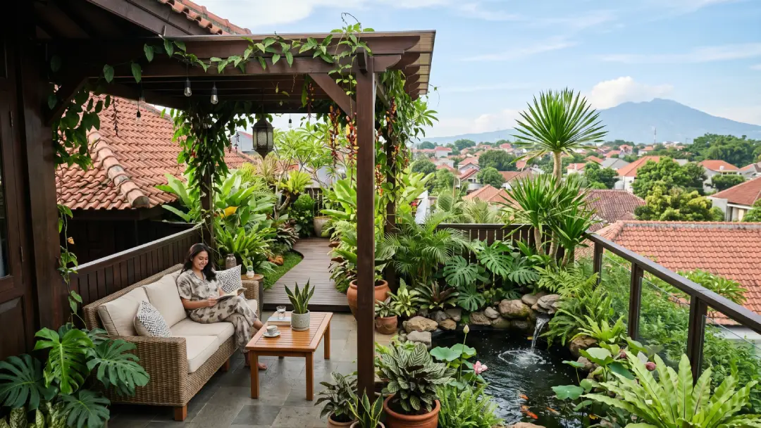 You are currently viewing Ide Model Taman di Rooftop Rumah yang Bikin Suasana Sejuk