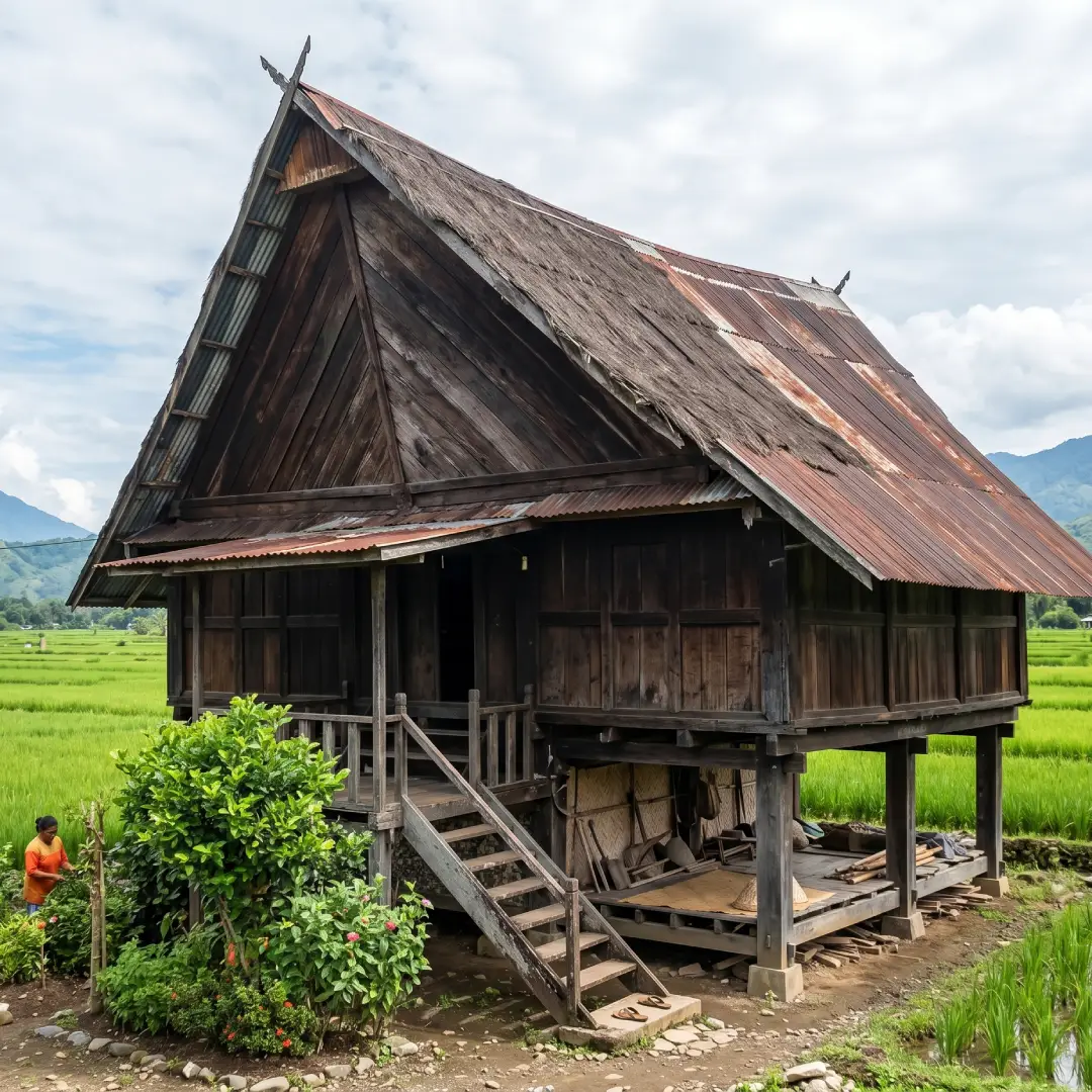 Rumah Adat Jambi Ghumah Baghi