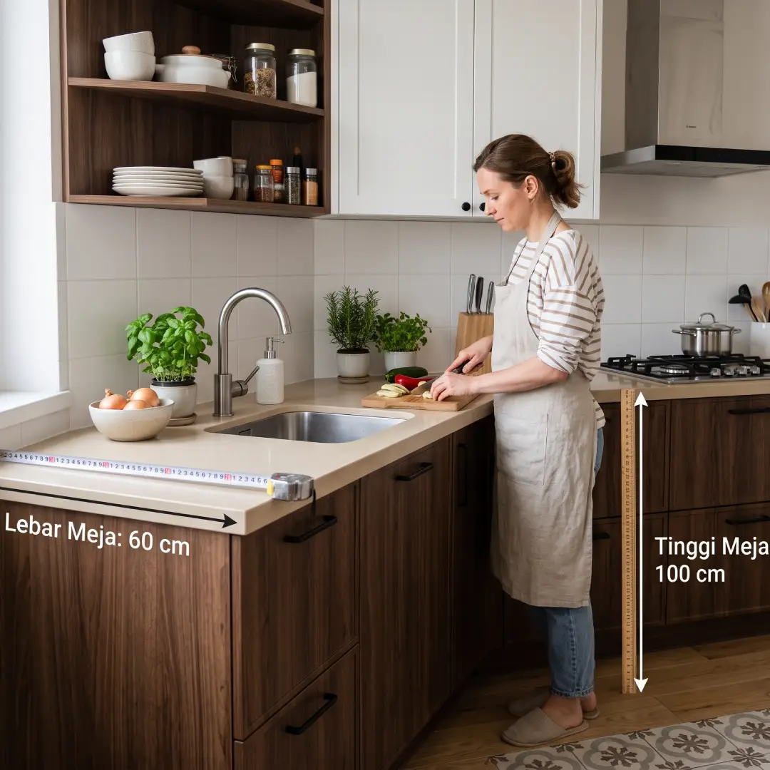 ukuran kitchen set ideal