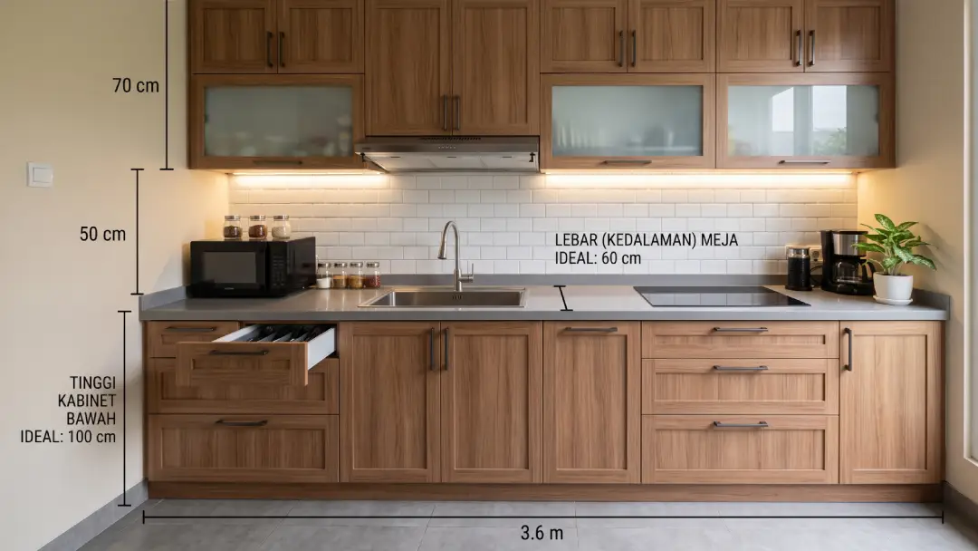You are currently viewing Ini Ukuran Kitchen Set Ideal agar Masak Jadi Lebih Nyaman