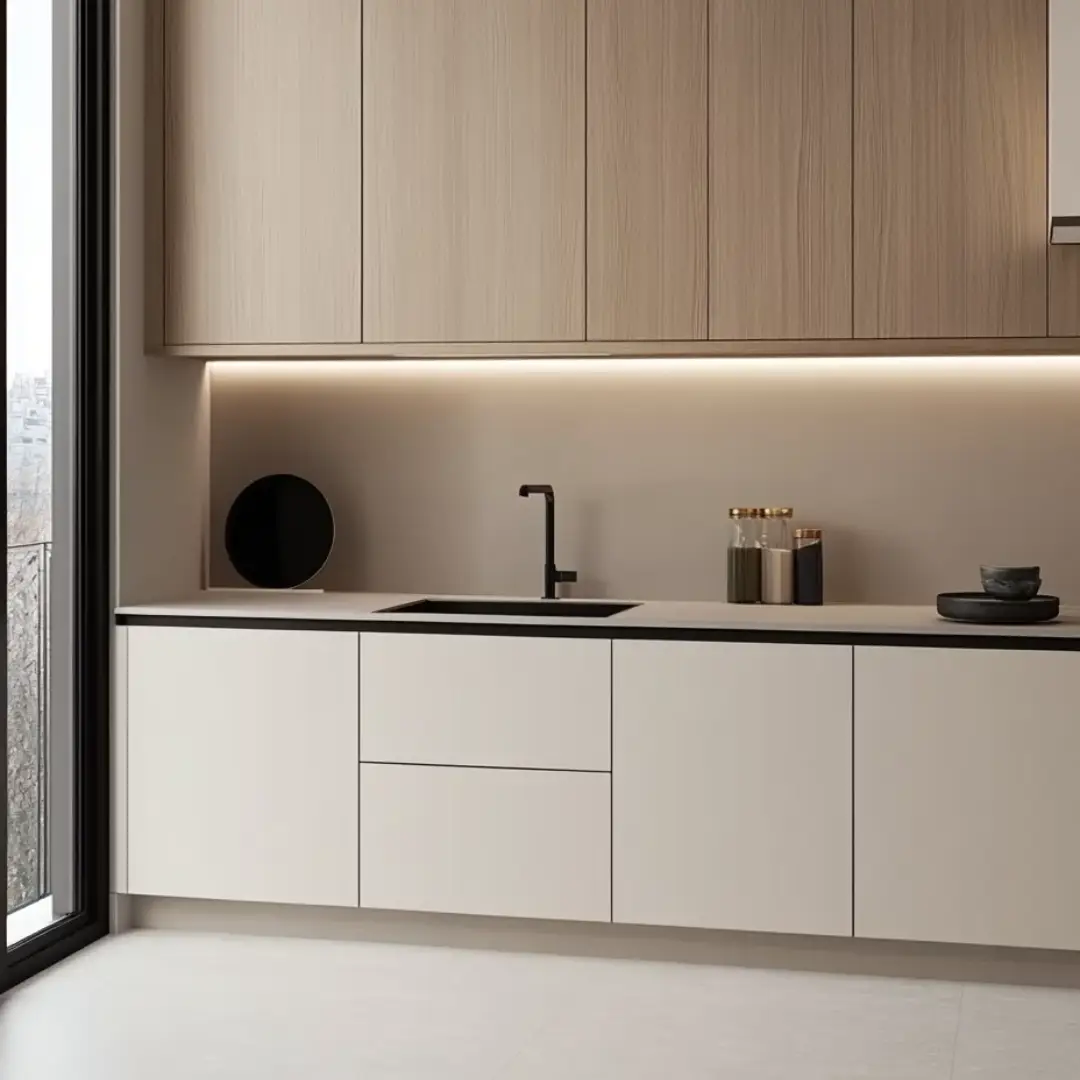 Kitchen Set Krem Minimalis