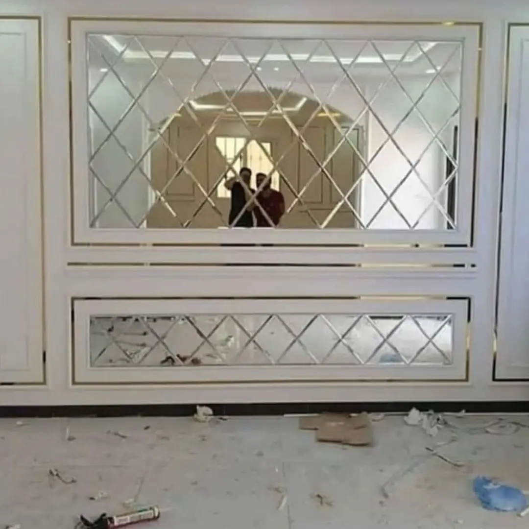 Model Dua Panel Kaca Bevel Atas dan Bawah