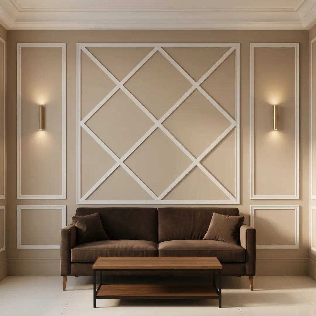 Wall Moulding Motif Berlian Geometris