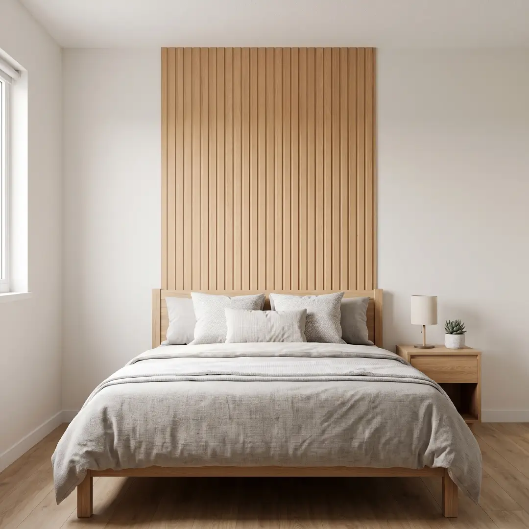 Fluted Wall Panel di Belakang Tempat Tidur