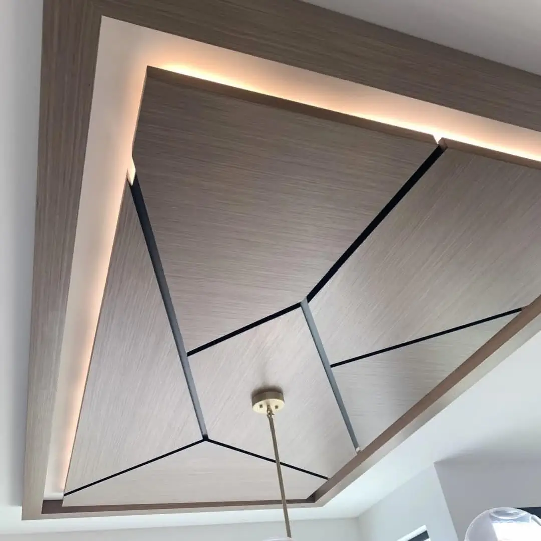 Model Plafon PVC Persegi Panjang Geometris Minimalis