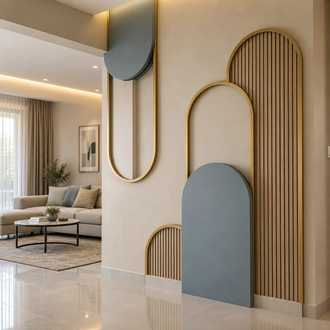 Wall Moulding dengan Geometris Unik