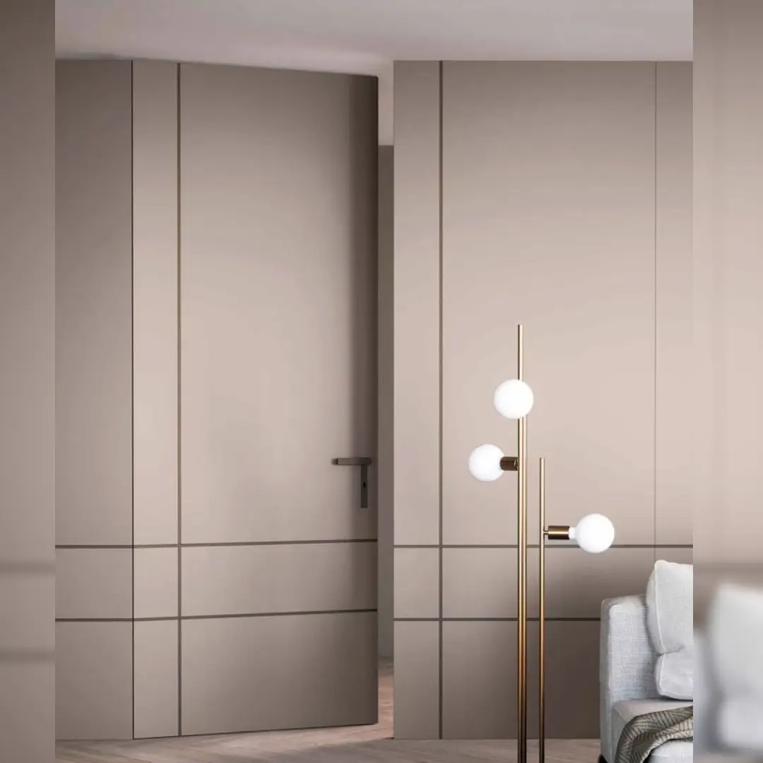 Pintu Kamuflase Cream Fabric Full Plafon