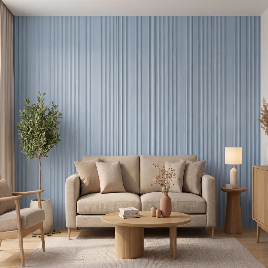 Wallboard Biru Model Fluted Pastel