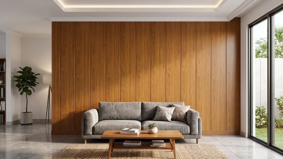 You are currently viewing Model Wallboard PVC Ruang Tamu Motif Kayu dari Mevvah yang Estetik